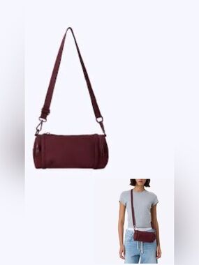BÉIS Expandable Crossbody Charm Burgundy Mini Bag NWT